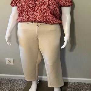 Cream casual pants Size Large